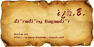 Örmény Bagamér névjegykártya